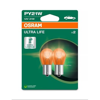 OSRAM Automotive Auxiliary Signal Lamp ULTRA LIFE PY21W BAU15s Automotive Lamp